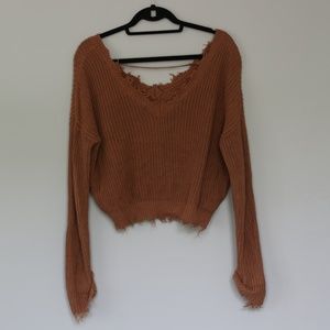 Carmel crop sweater